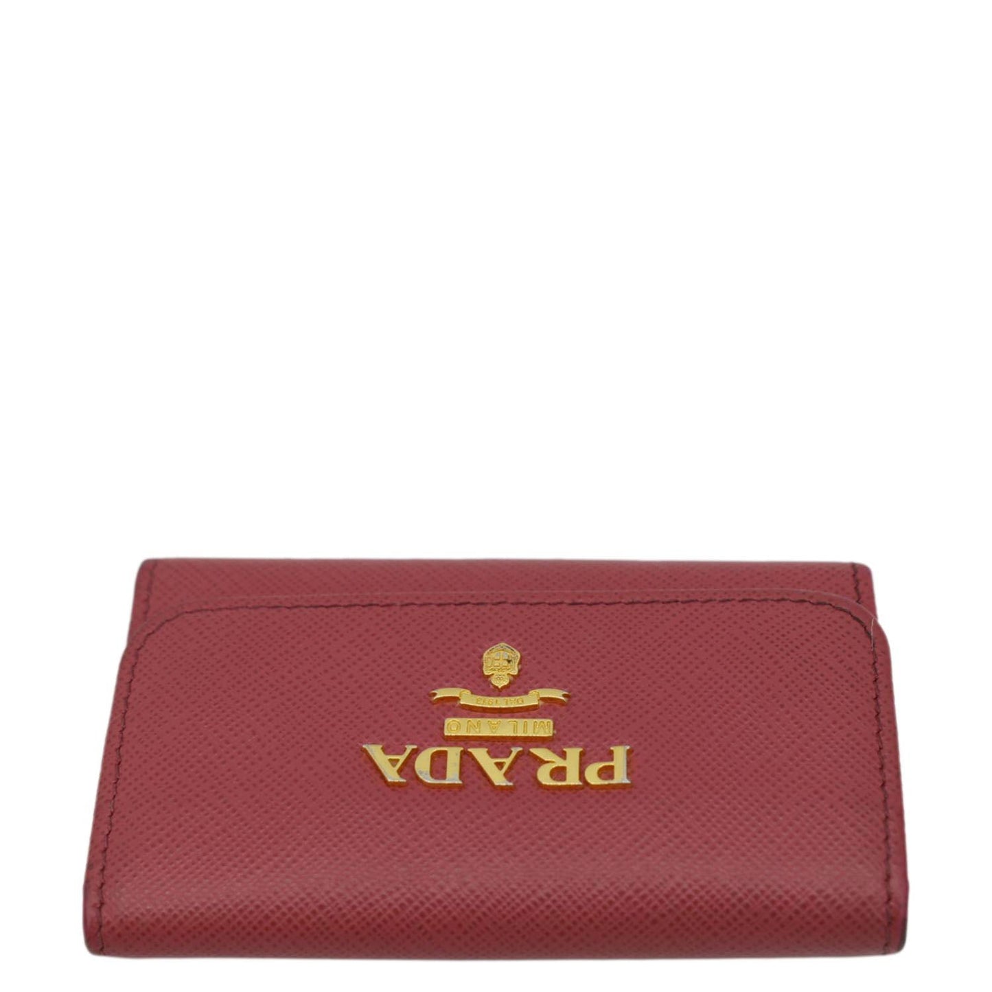 PRADA Small Saffiano Leather Key Holder Pink