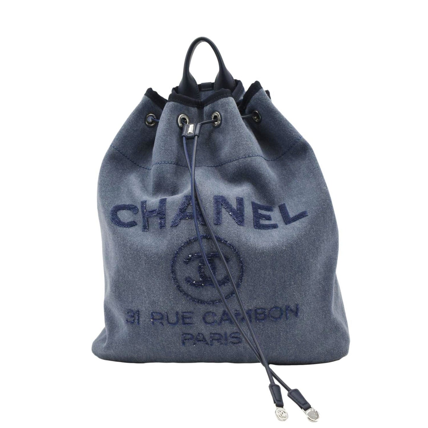 Chanel Deauville Large Backpack Blue