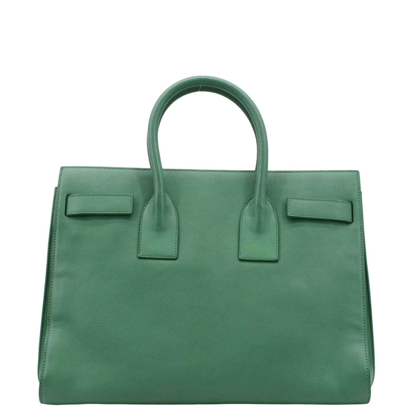 SAINT LAURENT Sac de Jour Leather Satchel Shoulder Bag Green