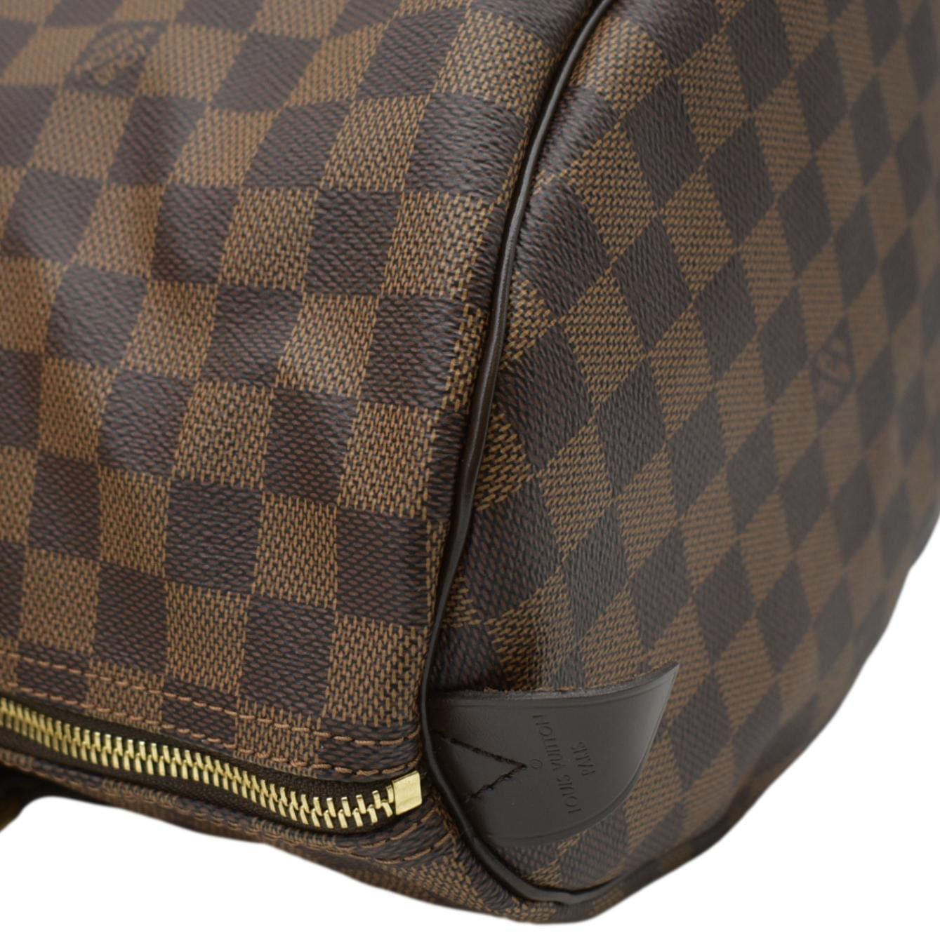 LOUIS VUITTON 30 Damier Ebene Satchel Bag Brown