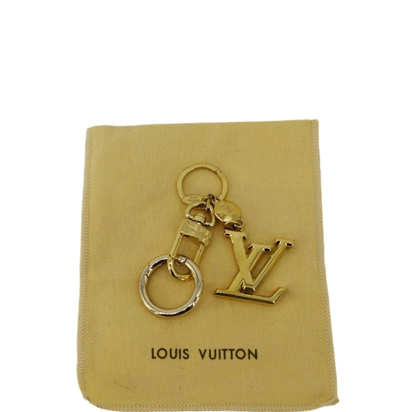 LOUIS VUITTON Facettes Bag Charm Key Holder Gold
