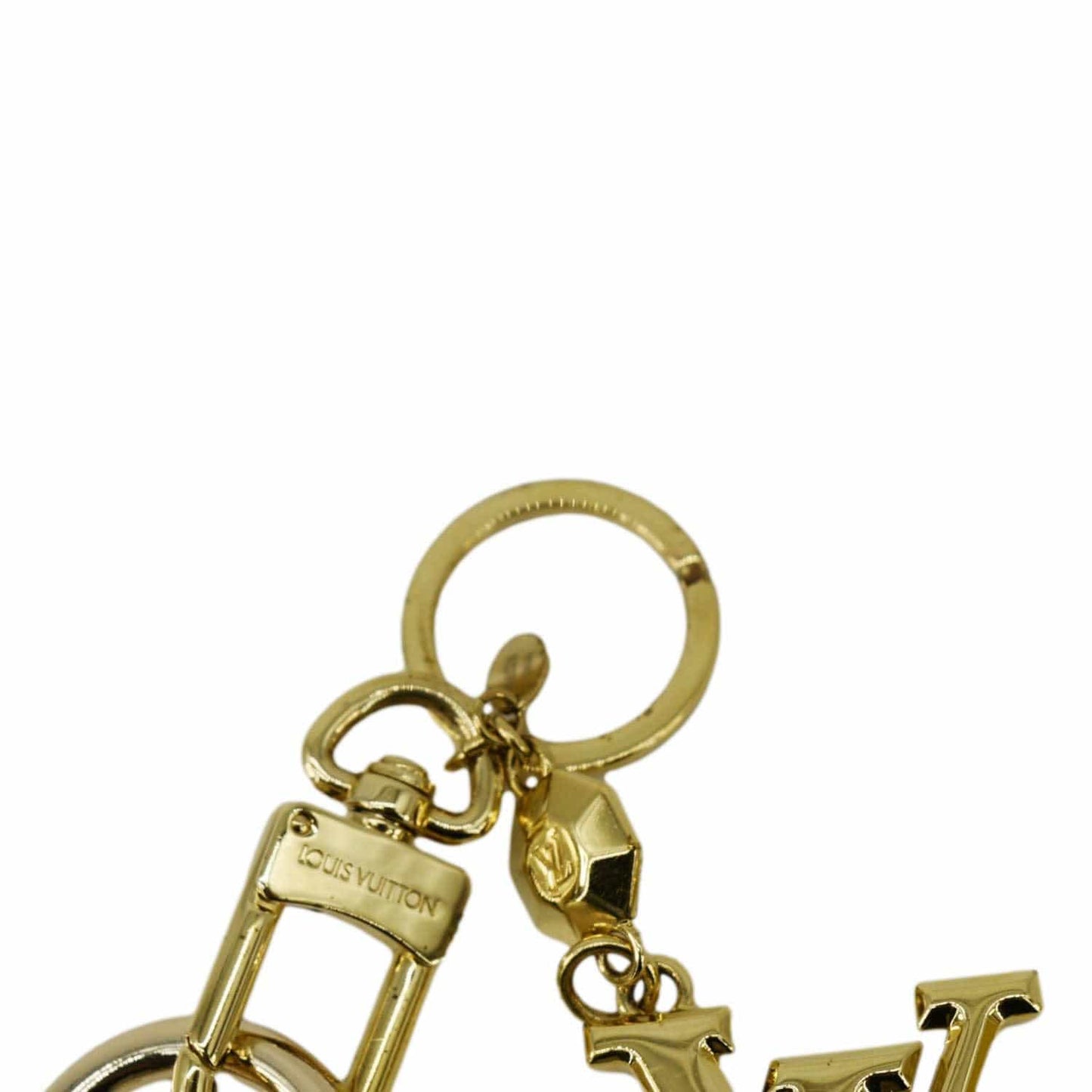 LOUIS VUITTON Facettes Bag Charm Key Holder Gold