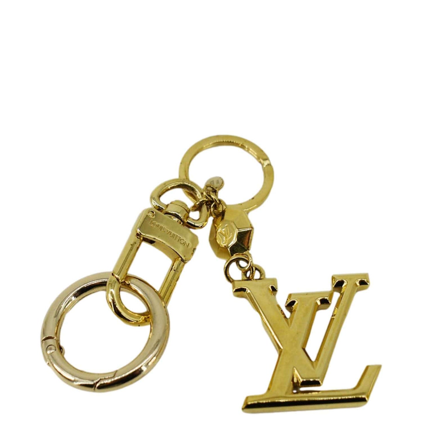 LOUIS VUITTON Facettes Bag Charm Key Holder Gold