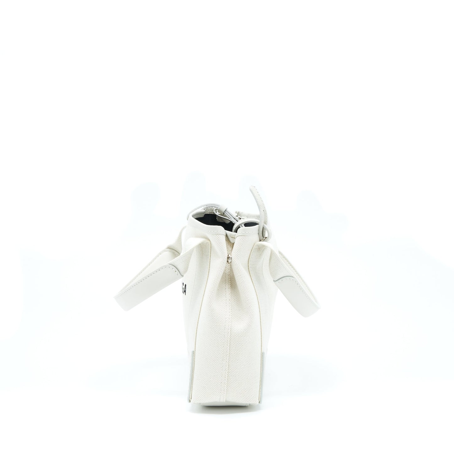 Balenciaga Cabas Fabric/Leather Off white