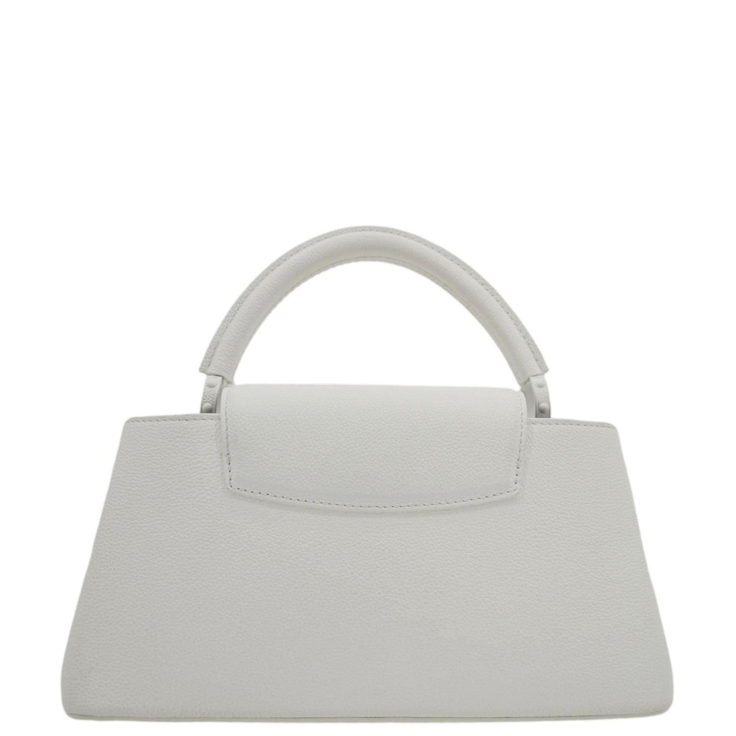 LOUIS VUITTON Capucines East West MM Leather Crossbody Bag White