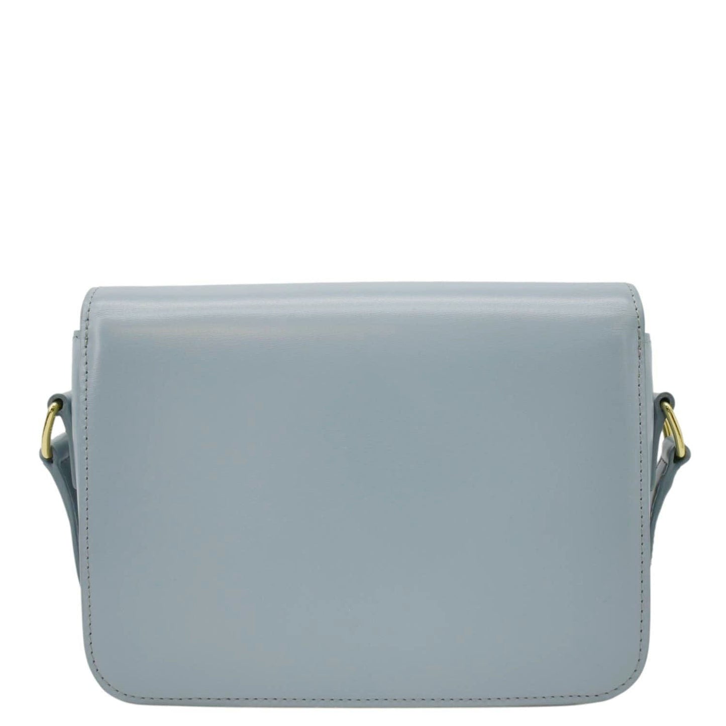 CELINE Teen Triomphe Leather Shoulder Bag Soft Pale Blue