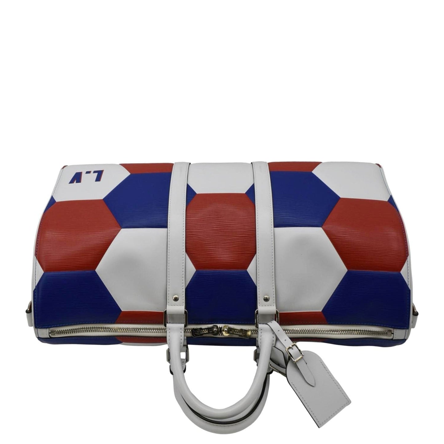 LOUIS VUITTON Keepall 50 FIFA Cup Bandouliere Leather Travel Bag Multicolor