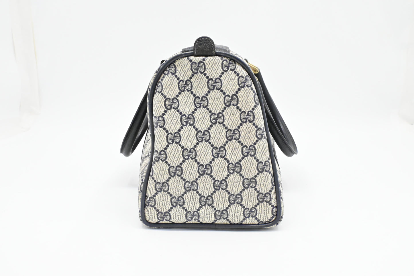 Gucci Boston Bag in Navy GG Supreme Canvas