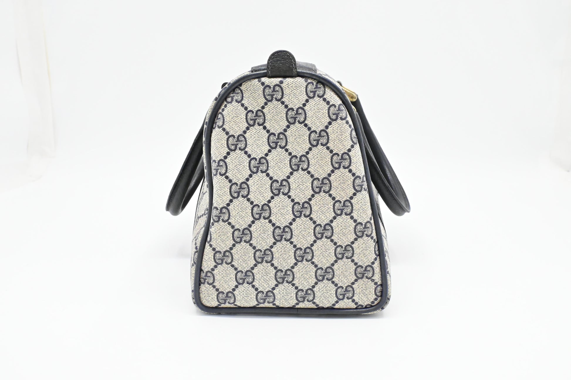 Gucci Boston Bag in Navy GG Supreme Canvas