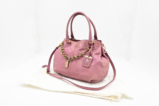 Prada 2way Bag in Pink Leather