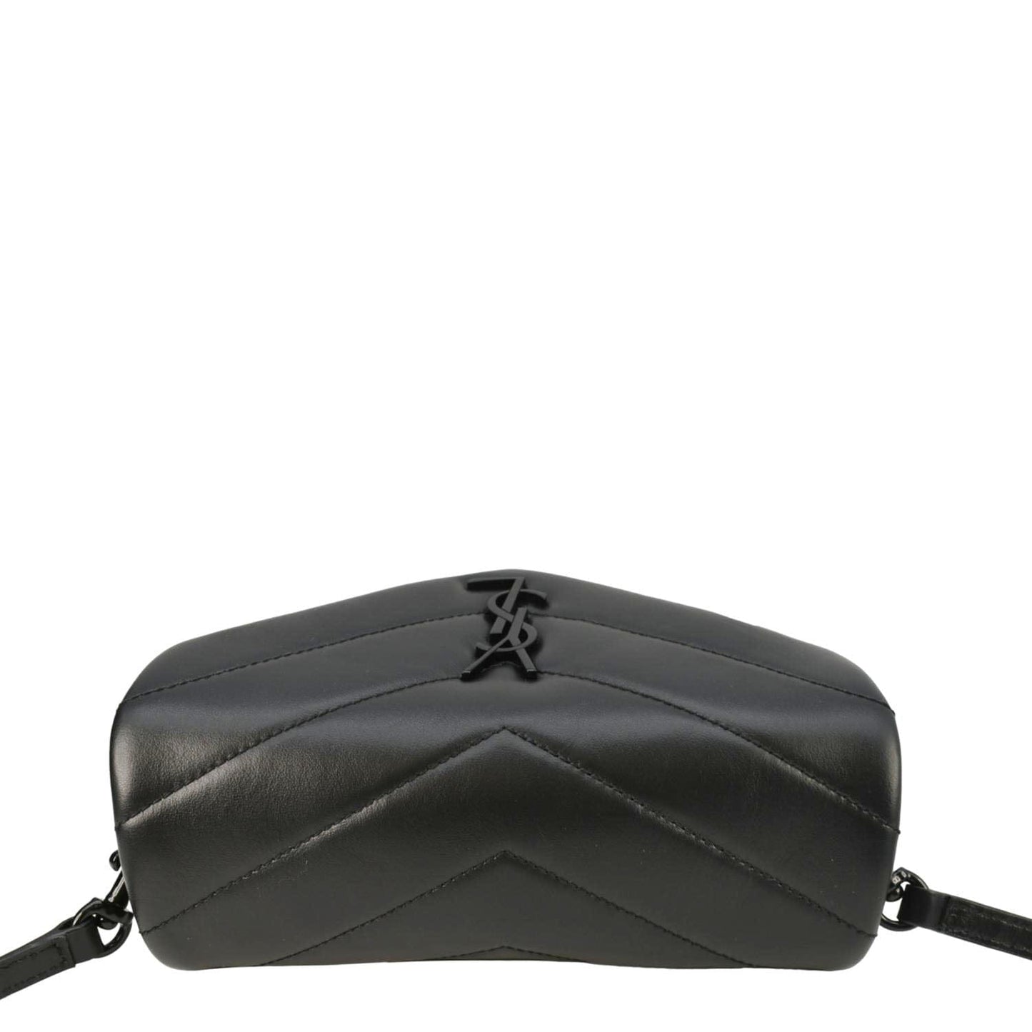SAINT LAURENT Loulou Toy Quilted Leather Crossbody Bag Black