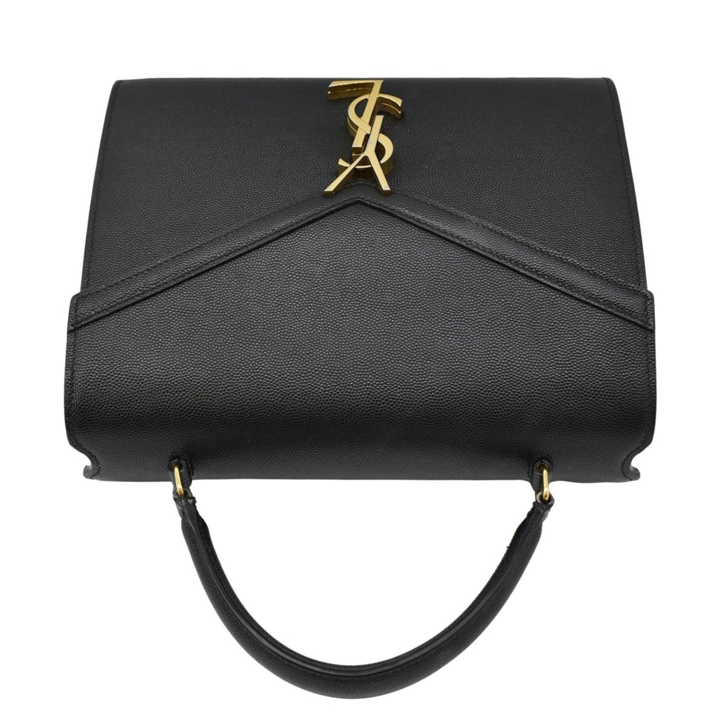 SAINT LAURENT Cassandra Top Handle Leather Shoulder Bag Black