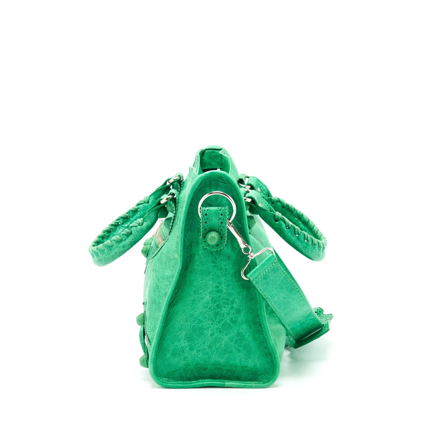 Balenciaga Lace City Purse Green