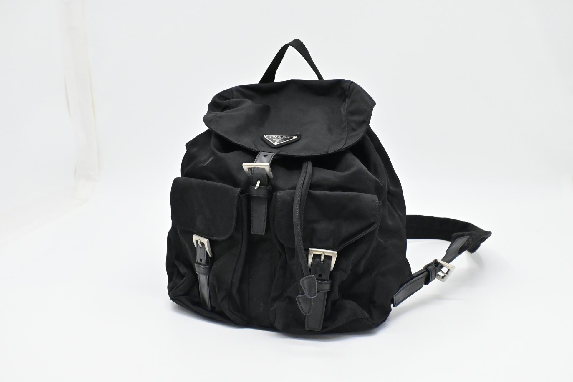 Prada Small Backpack in Black Nylon Canvas