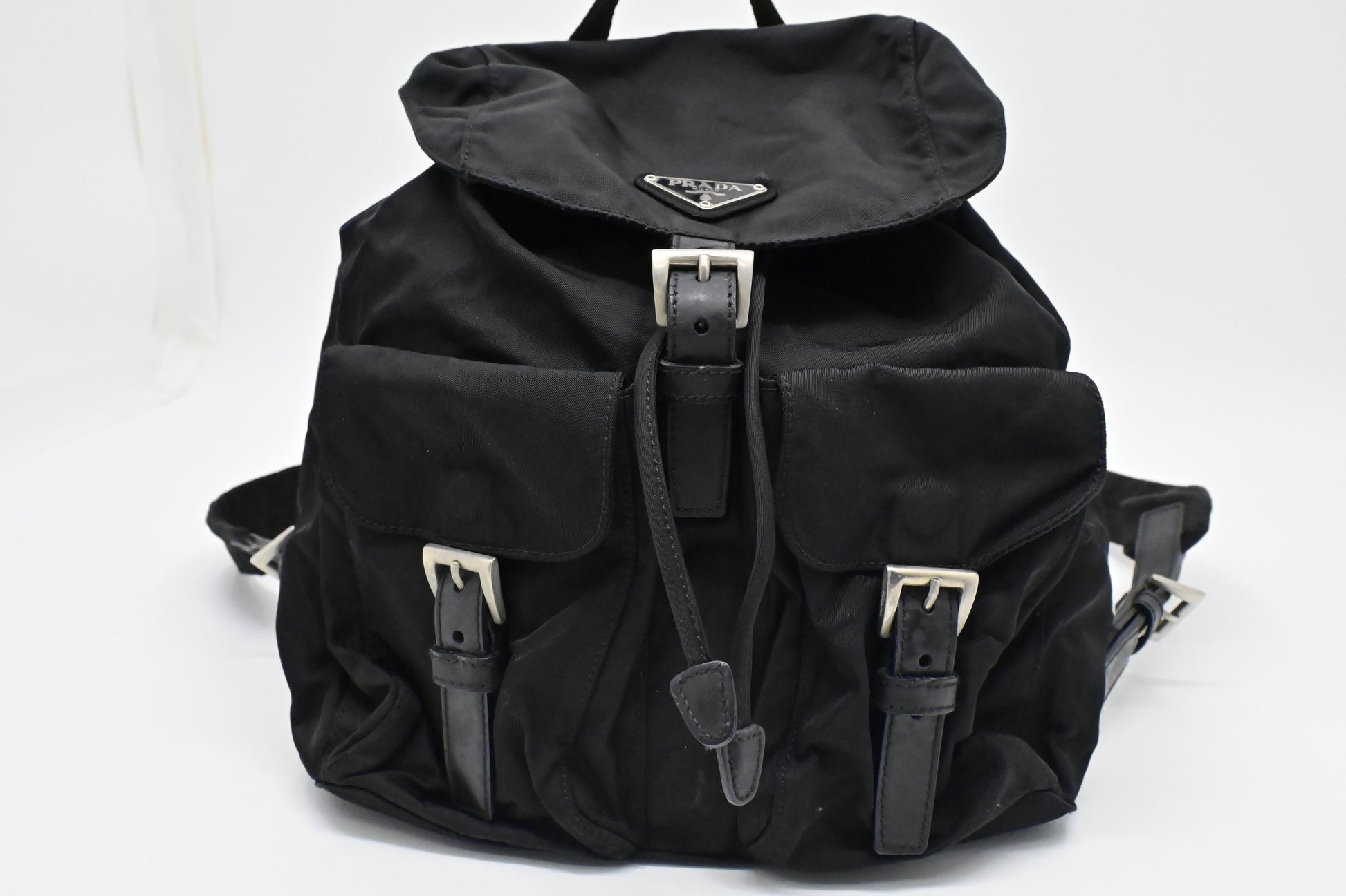 Prada Small Backpack in Black Nylon Canvas