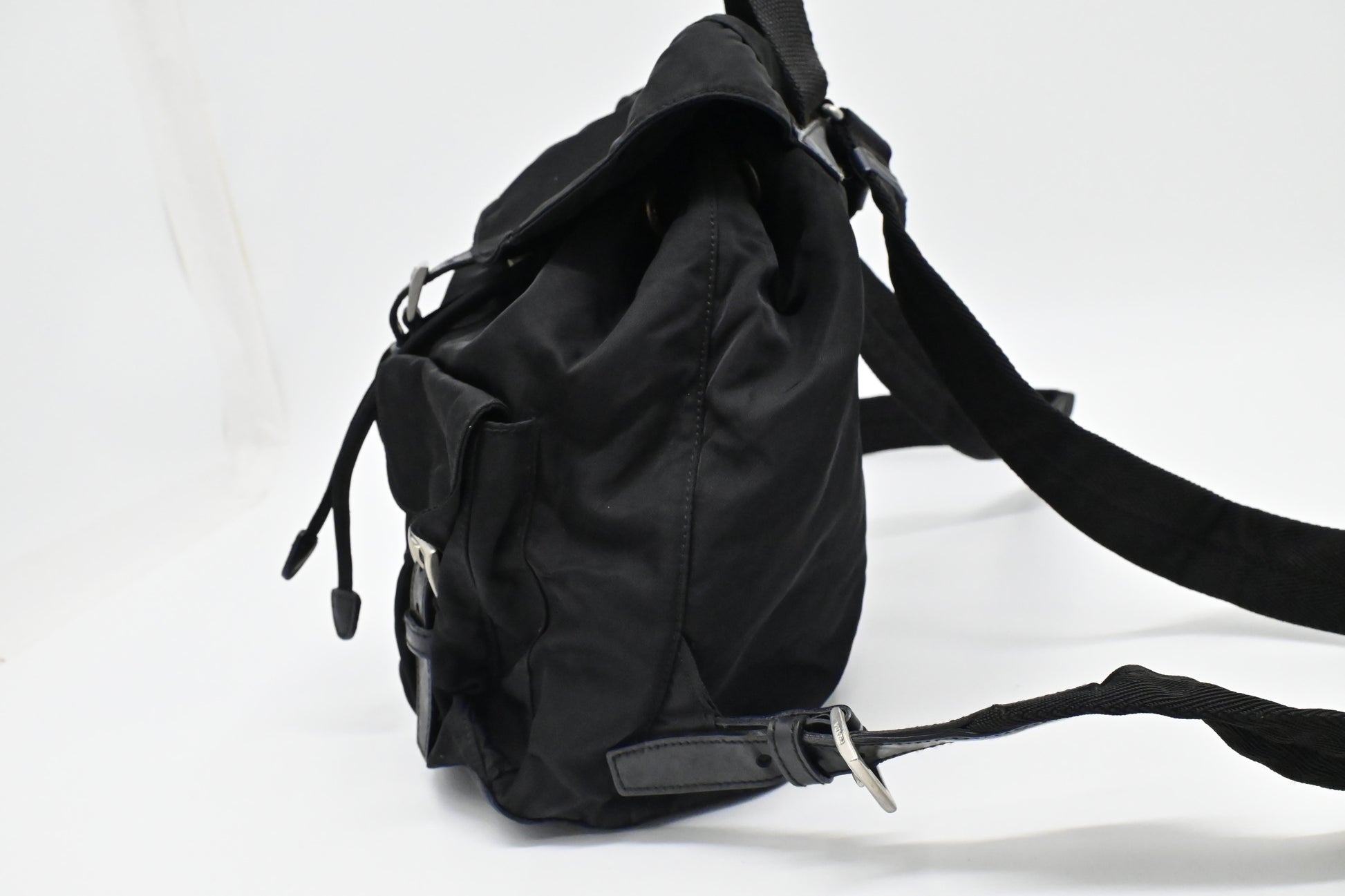 Prada Small Backpack in Black Nylon Canvas