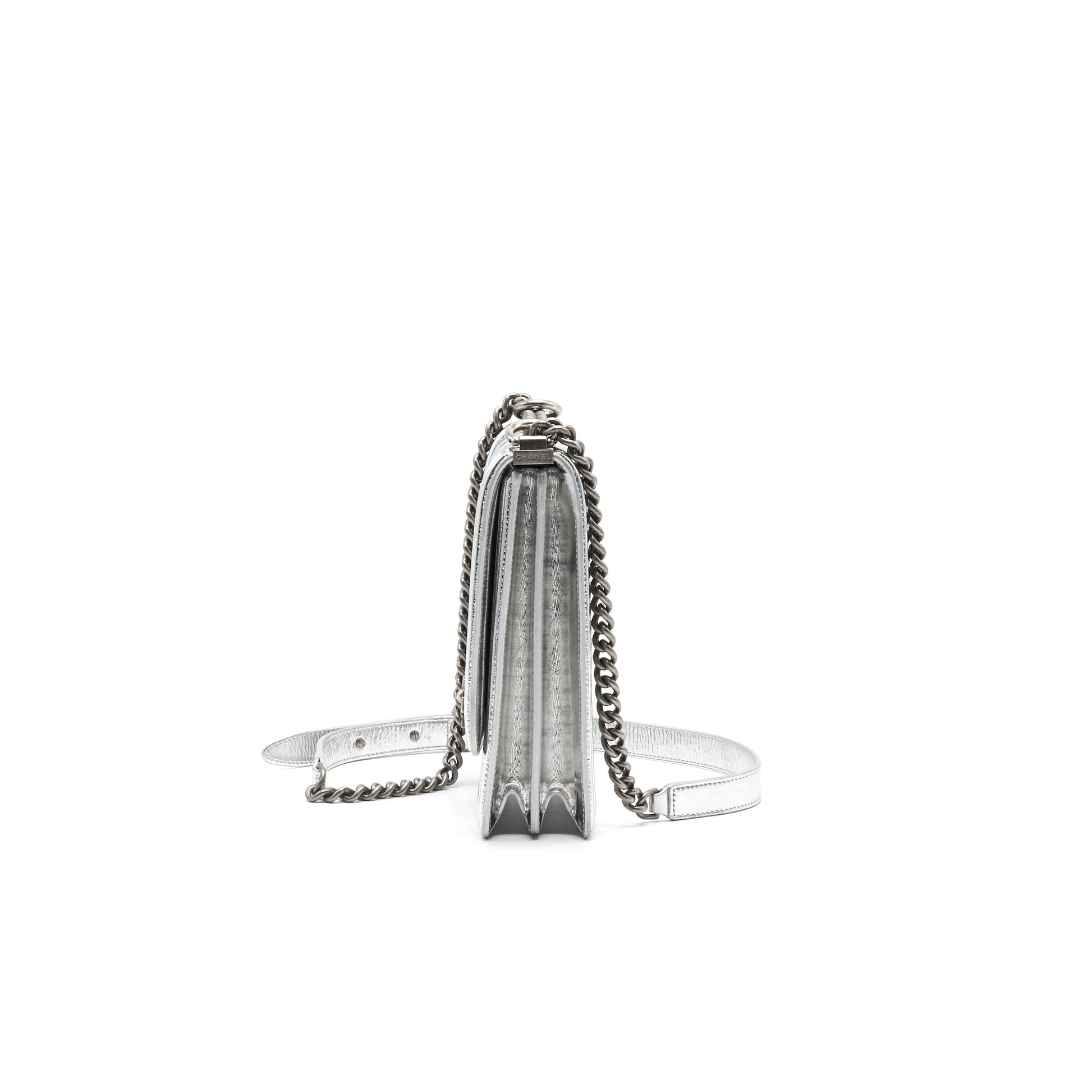Chanel Boy Chanel Leboy Silver with Ruthenium Hardware