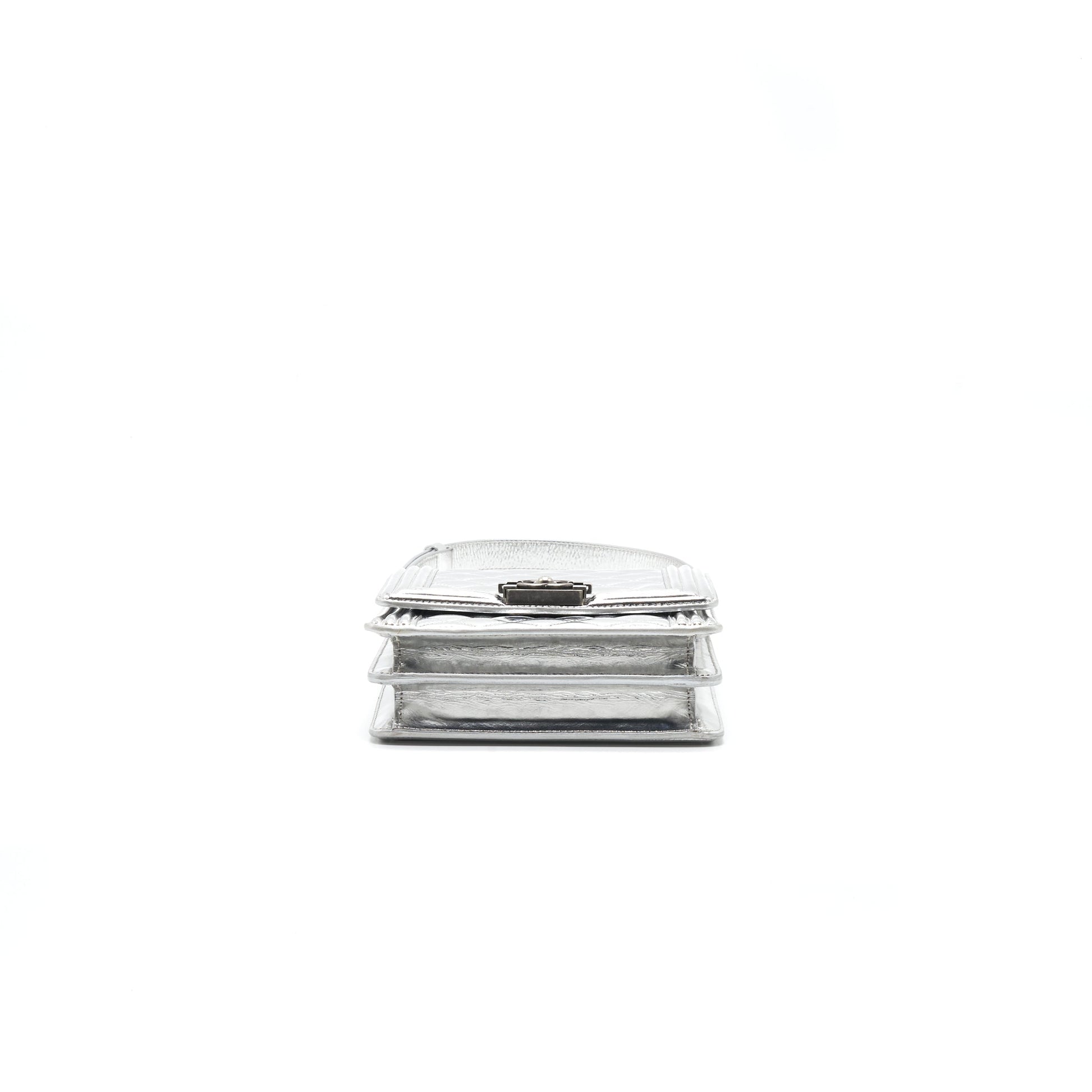 Chanel Boy Chanel Leboy Silver with Ruthenium Hardware