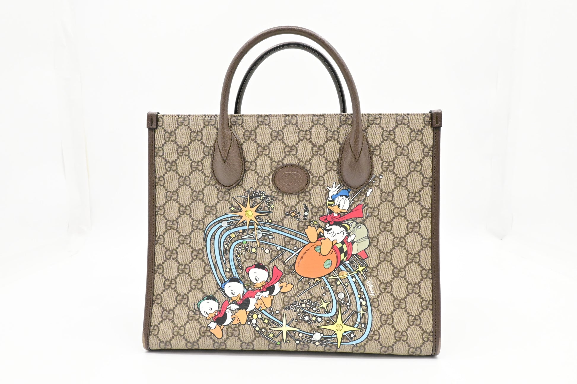 Gucci x Disney Donald Duck 2way Bag in GG Supreme Canvas