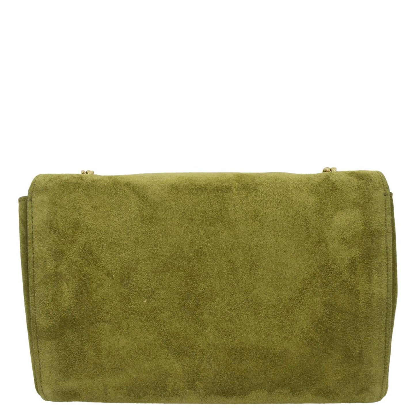 SAINT LAURENT Kate Reversible Suede Shoulder Bag Grassy Green