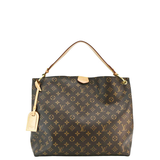 LOUIS VUITTON Graceful MM Monogram Canvas Hobo Shoulder Bag Brown