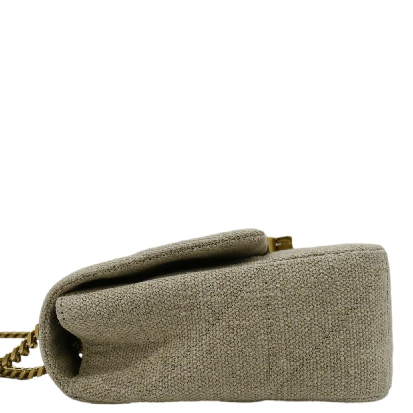 SAINT LAURENT Patchwork Jamie Jersey Wool Shoulder Bag Beige