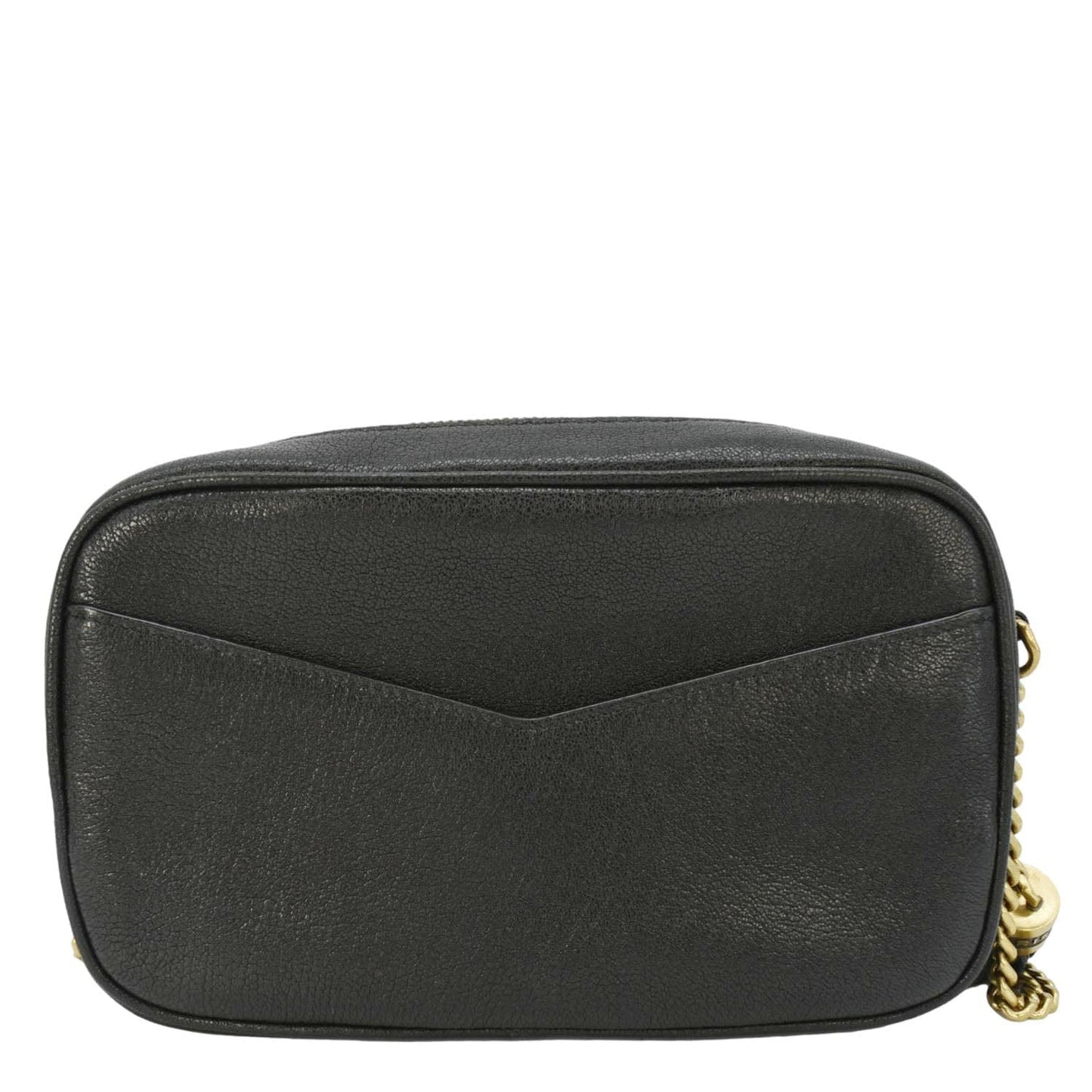 SAINT LAURENT Lou Camera Chevron Leather Crossbody Bag Black