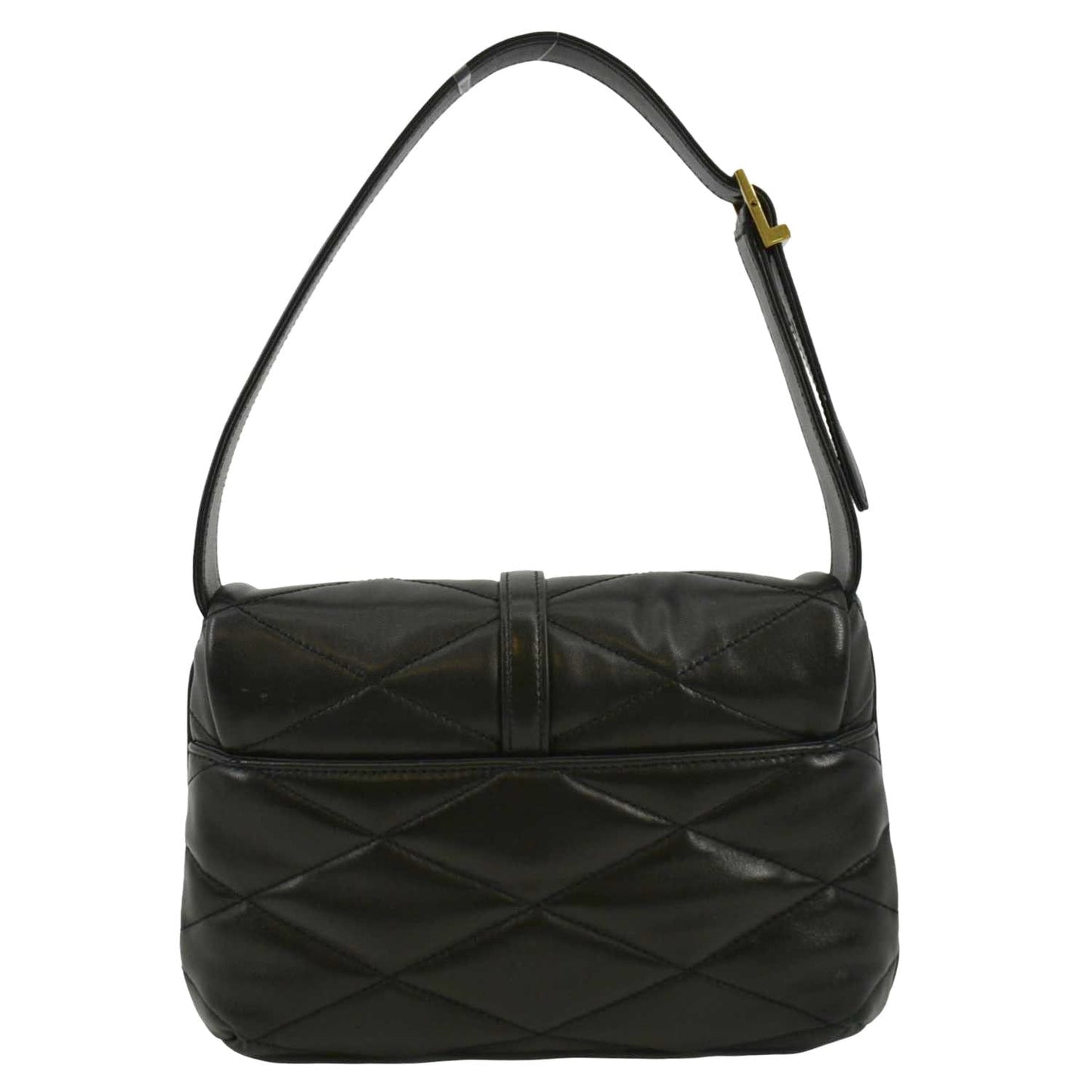 SAINT LAURENT LE 57 Quilted Leather Hobo Bag Black