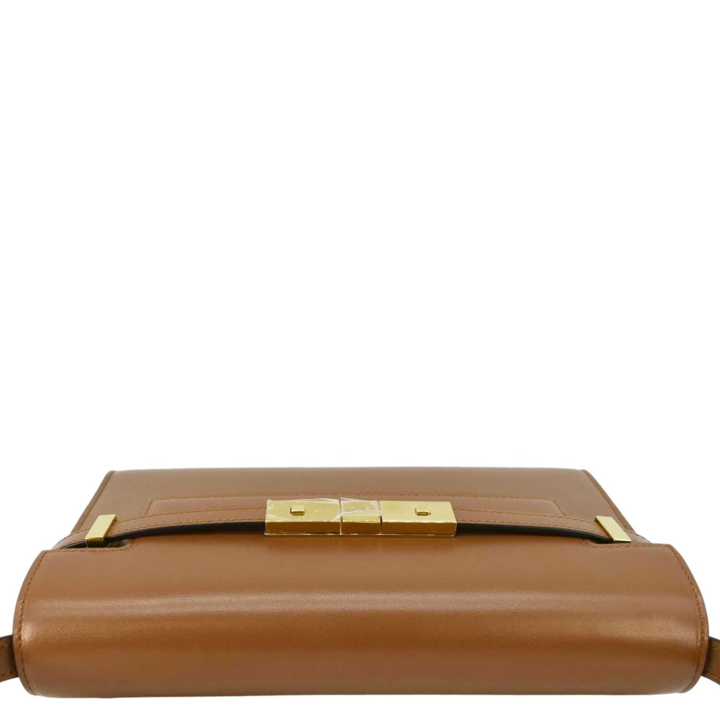 SAINT LAURENT Manhattan Leather Shoulder Bag Brown