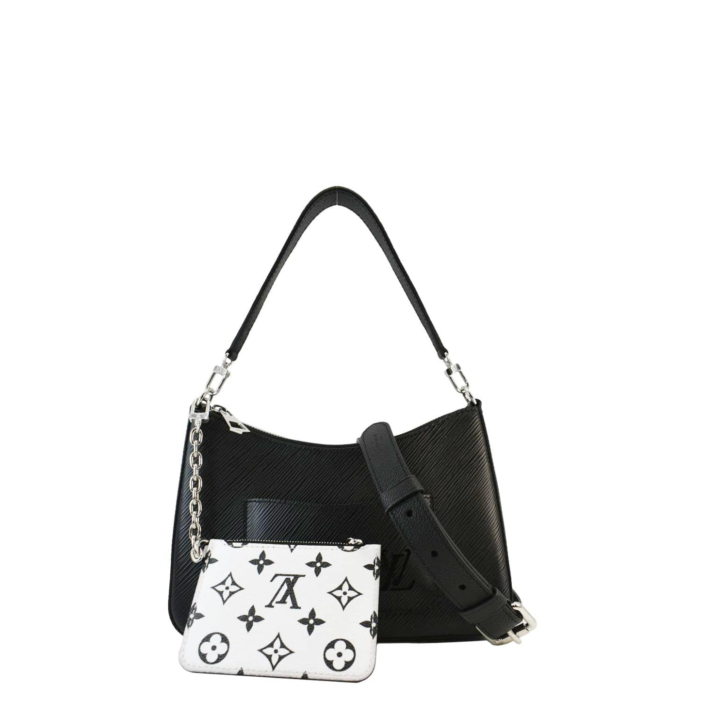 LOUIS VUITTON Marelle Epi Leather Shoulder Bag Black