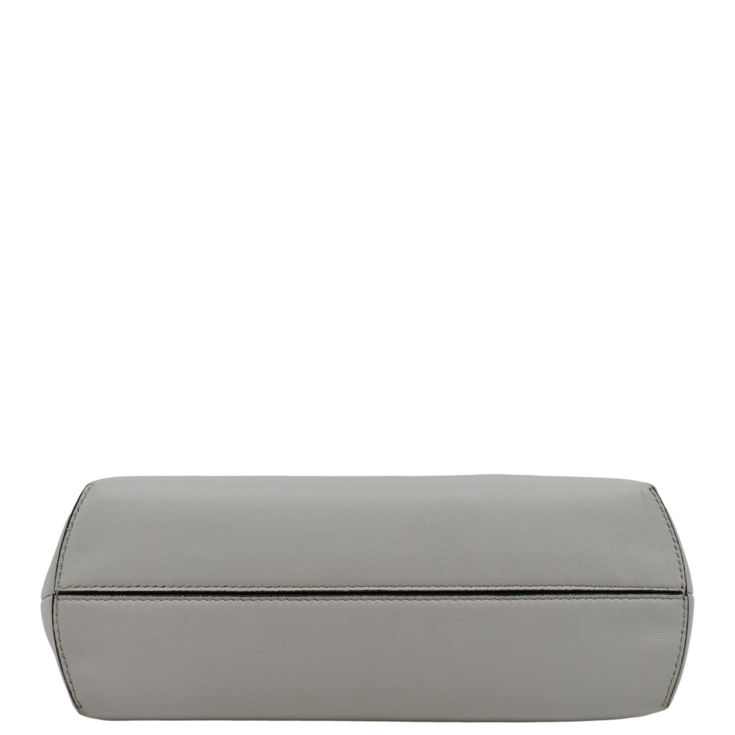 FENDI First Small Nappa Leather Shoulder Bag Light Gray
