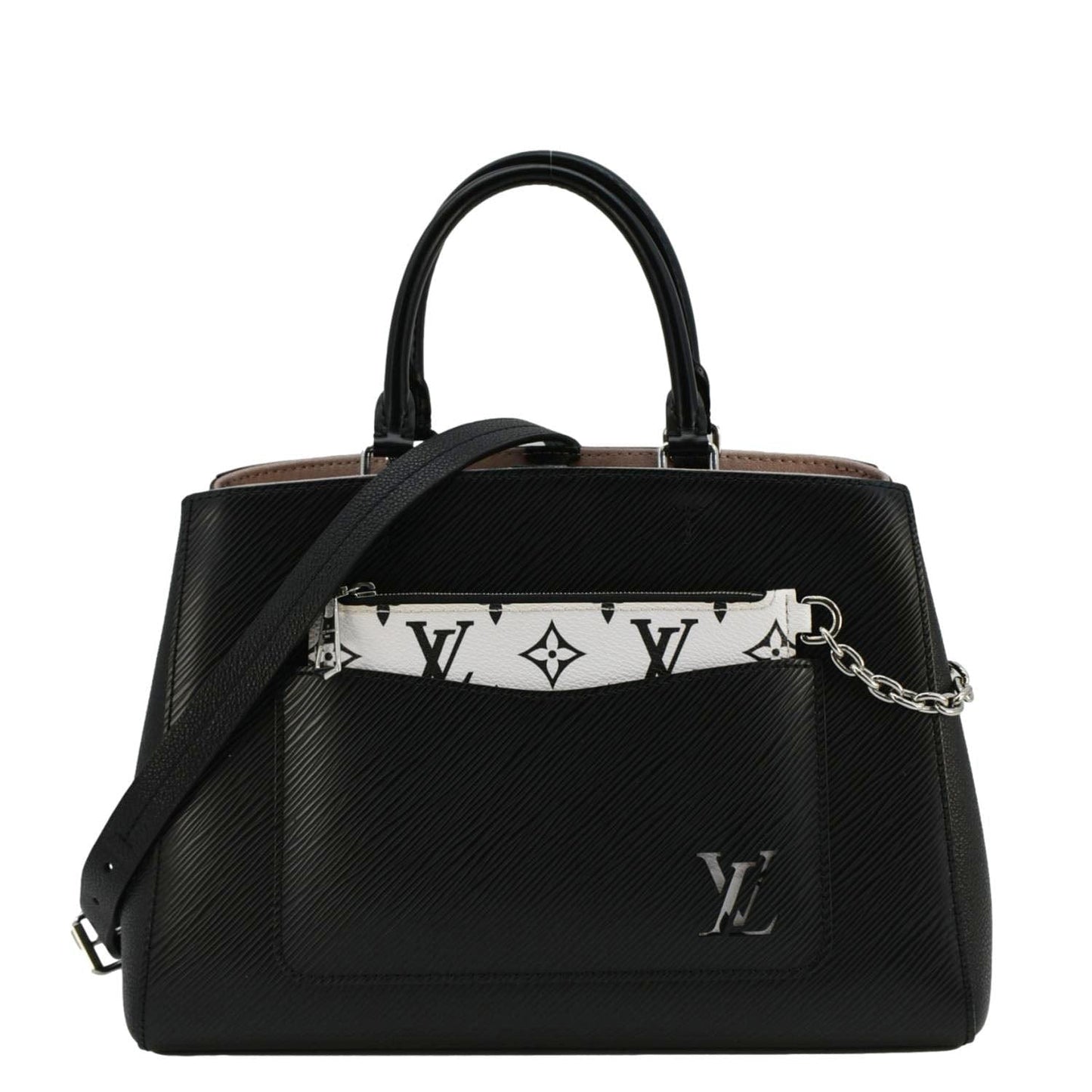 LOUIS VUITTON Marelle MM Epi Leather Tote Shoulder Bag Black