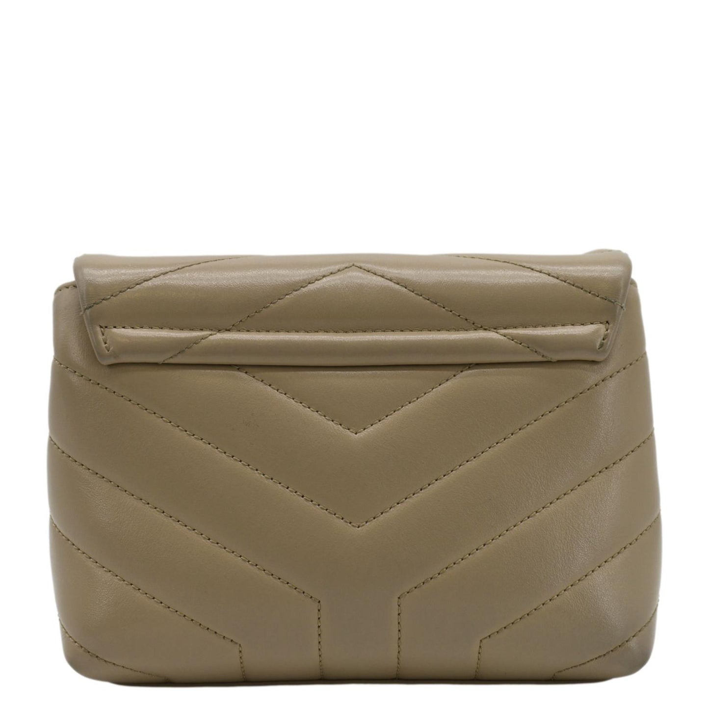 SAINT LAURENT Loulou Toy Matelasse Leather Crossbody Bag Brown