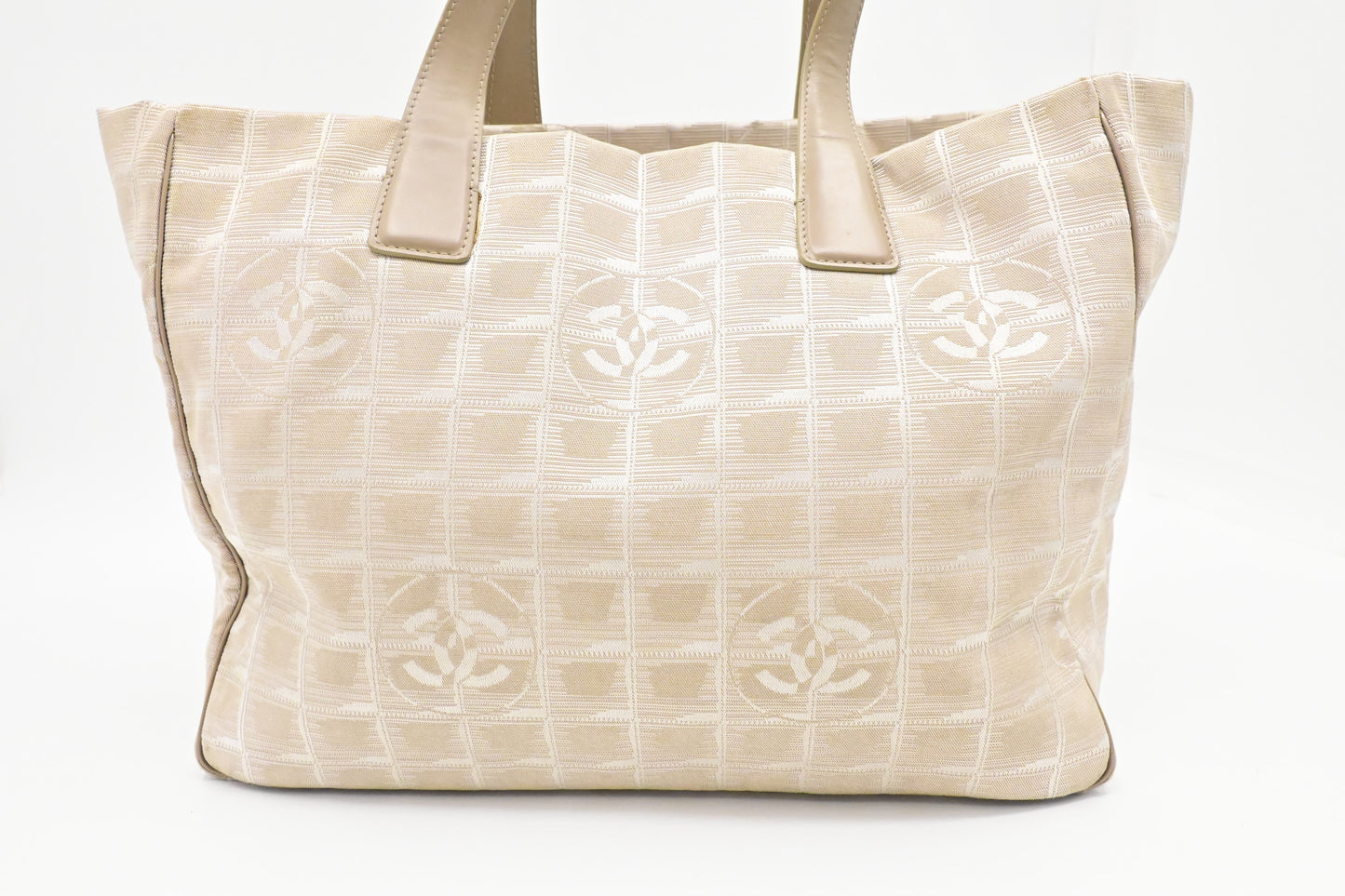 Chanel New Travel Line Tote in Beige Canvas