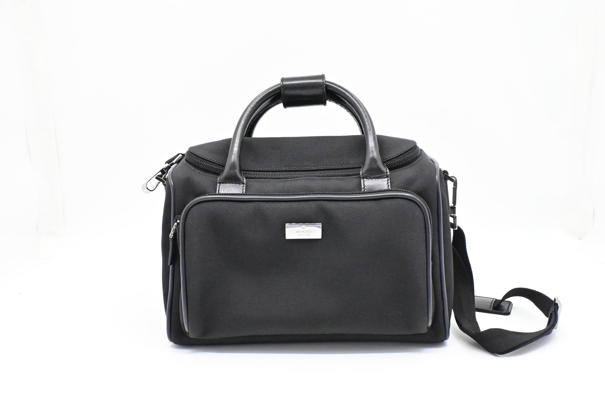 Gucci Cosmetic Shoulder Bag in Black Canvas