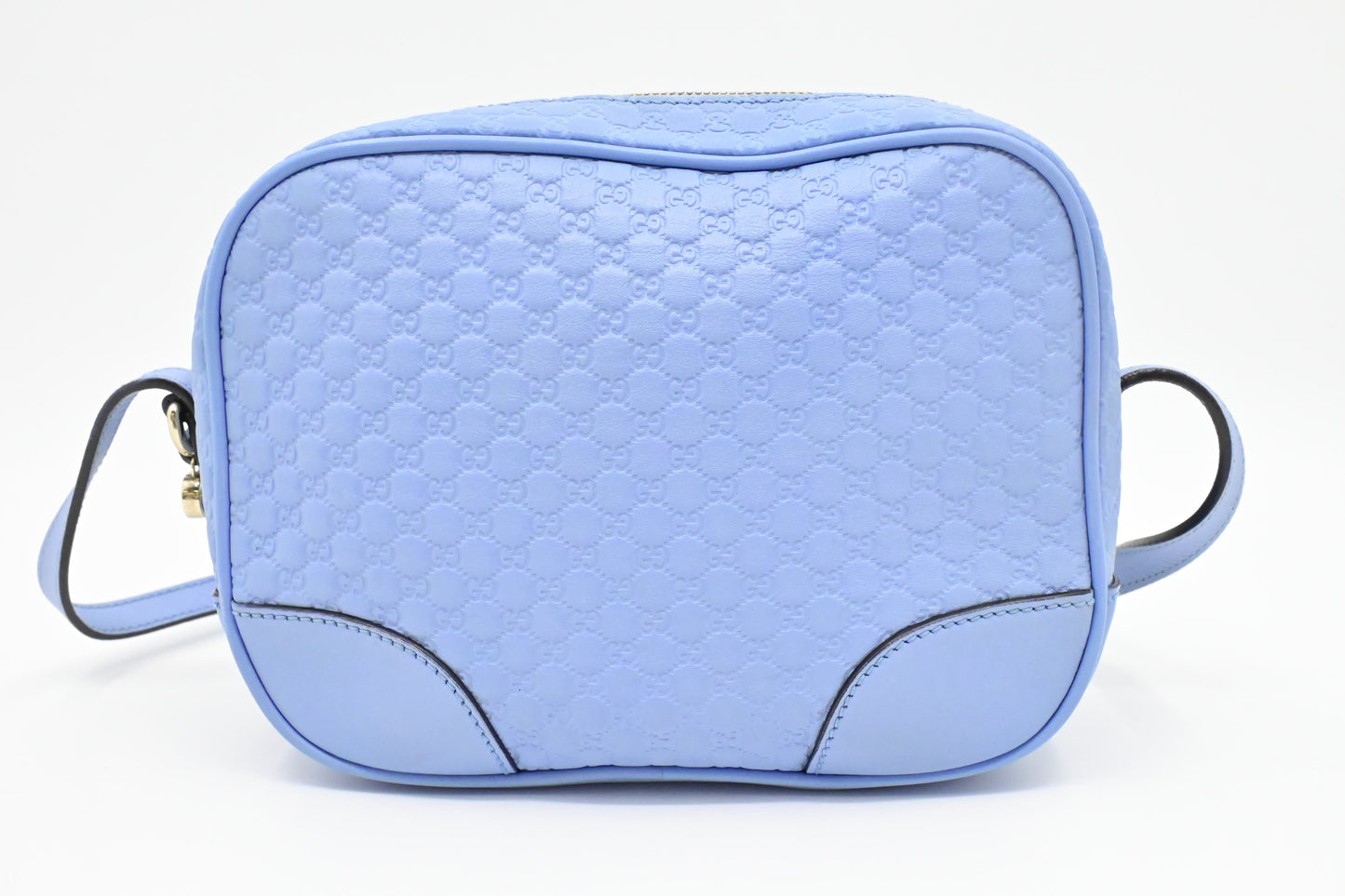 Gucci Crossbody in Baby Blue Micro Guccissima Leather