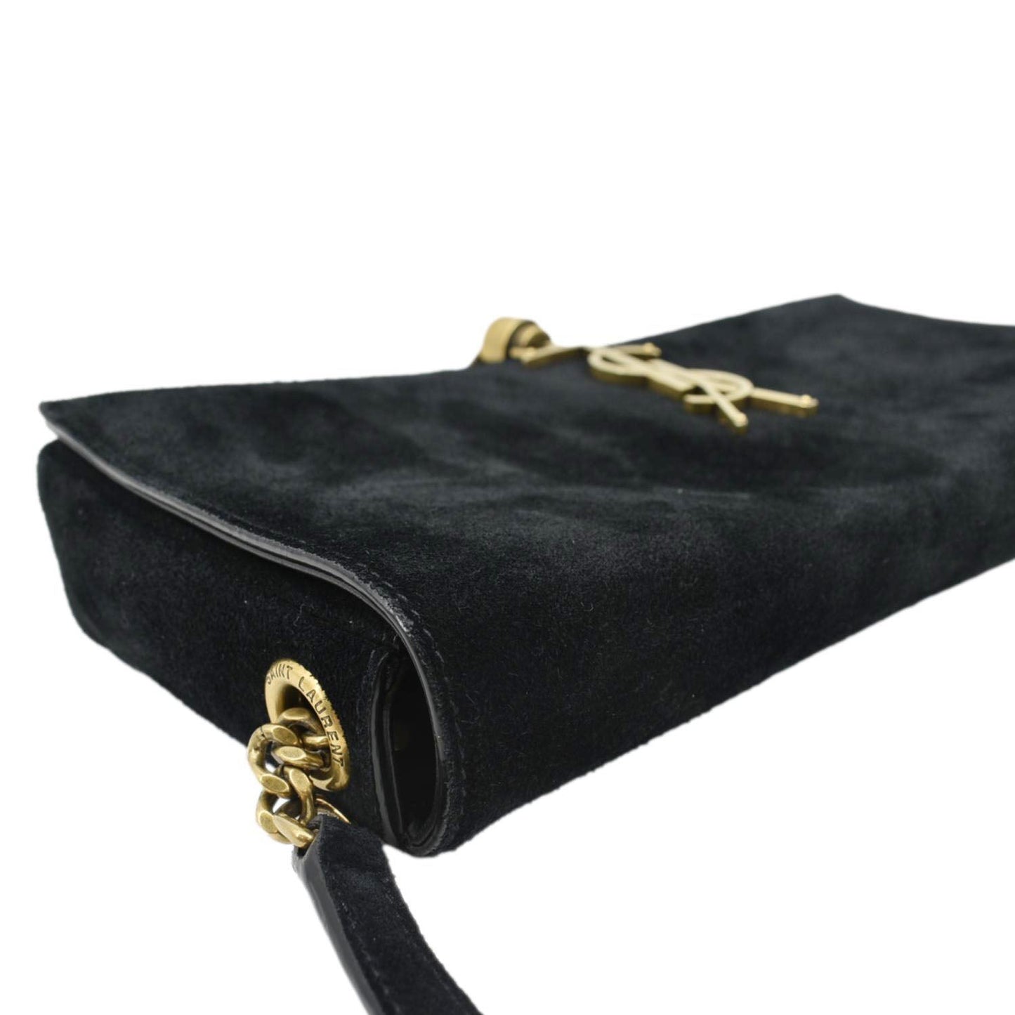 SAINT LAURENT Kate Tassel Suede Crossbody Bag Black
