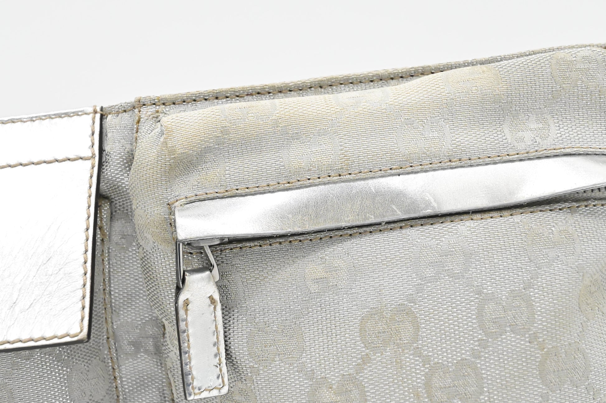 Gucci Waist Bag in Silver GG Canvas
