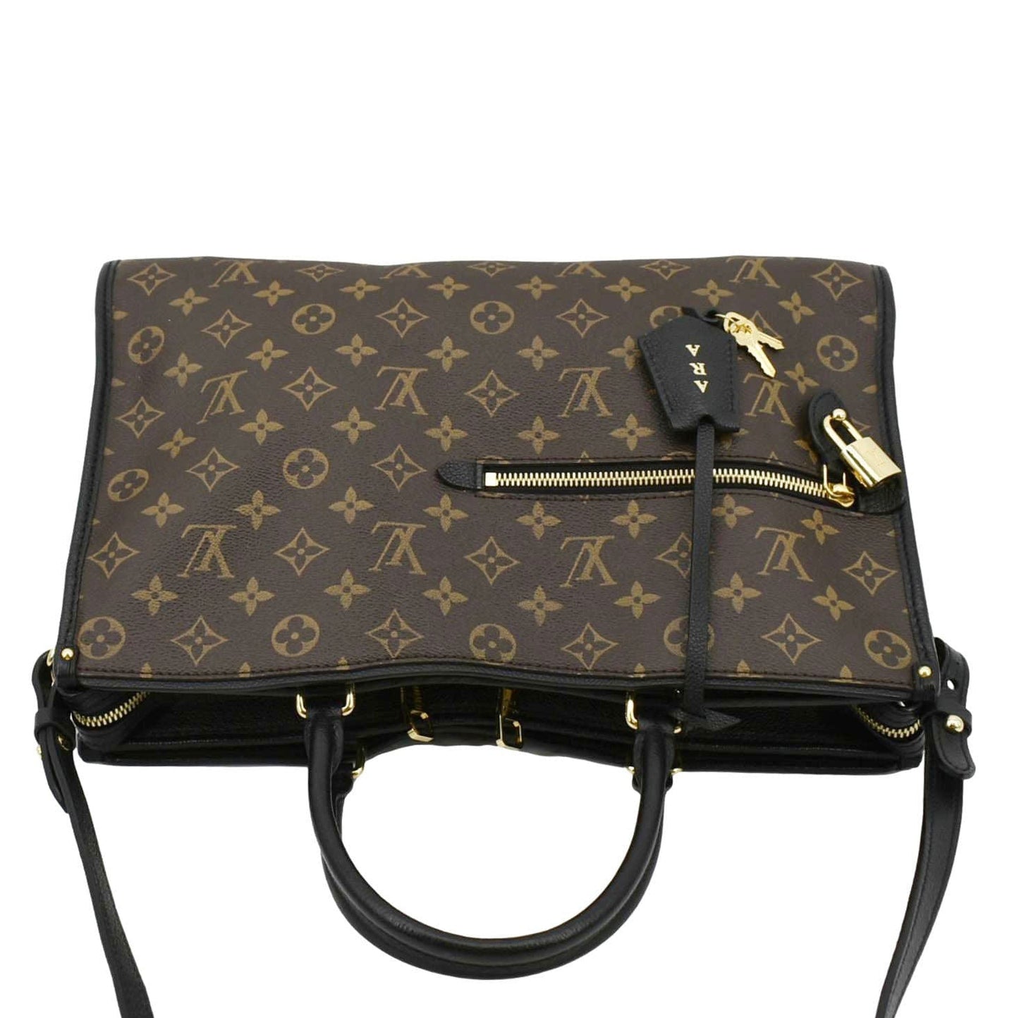 LOUIS VUITTON Popincourt NM Monogram Canvas Tote Bag Brown