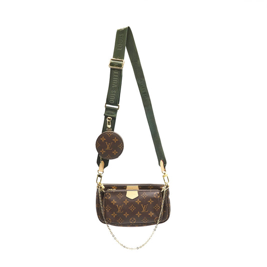 LOUIS VUITTON MULTI POCHETTE MONOGRAM ACCESSORIES KHAKI STRAP