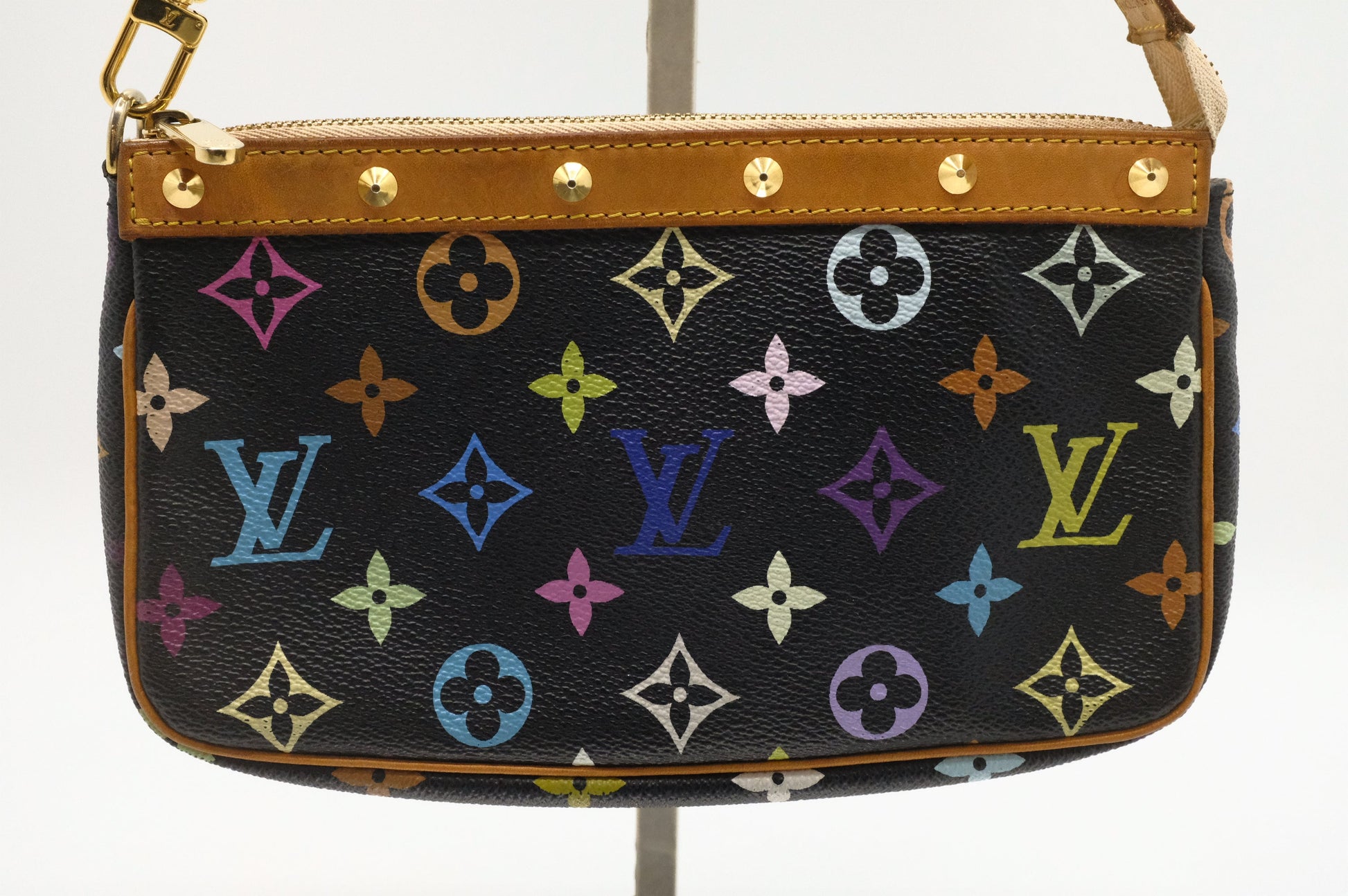 Louis Vuitton Pochette Accessoires in Black Multicolor Monogram Canvas