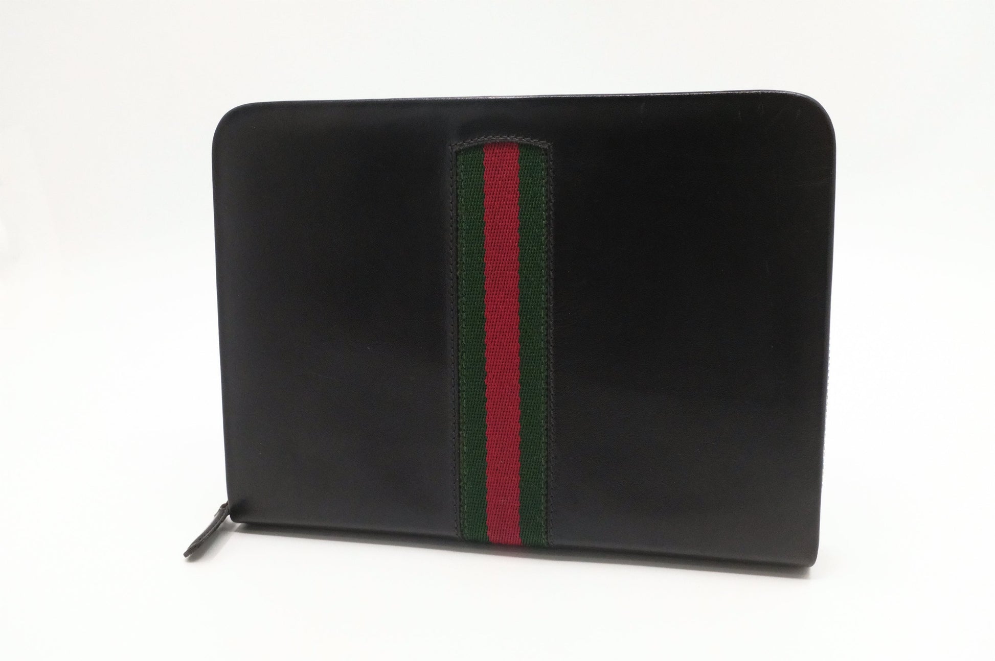 Gucci Zipped Clutch in Black Leather