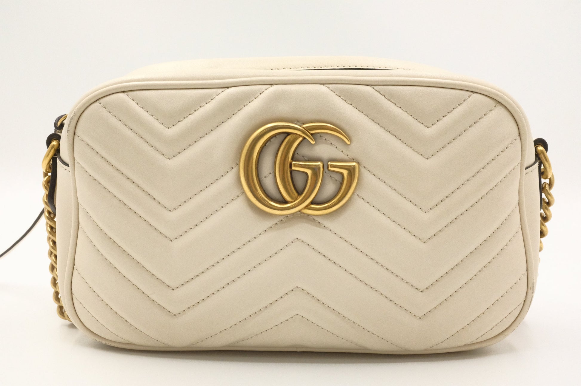 Gucci Marmont Crossbody in White Leather