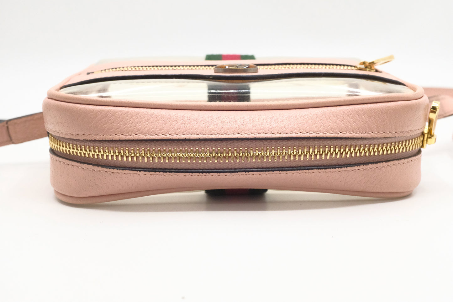 Gucci Ophidia Crossbody in Clear Vinyl & Pink Leather
