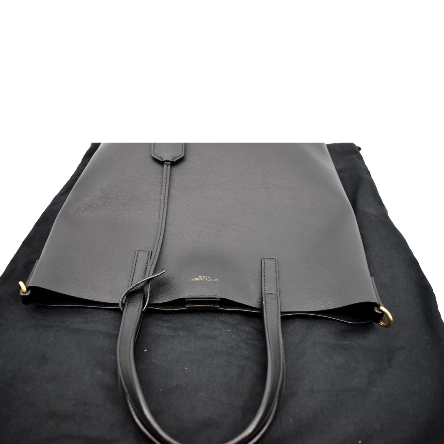 SAINT LAURENT Toy Supple Leather Shopping Tote Bag Black