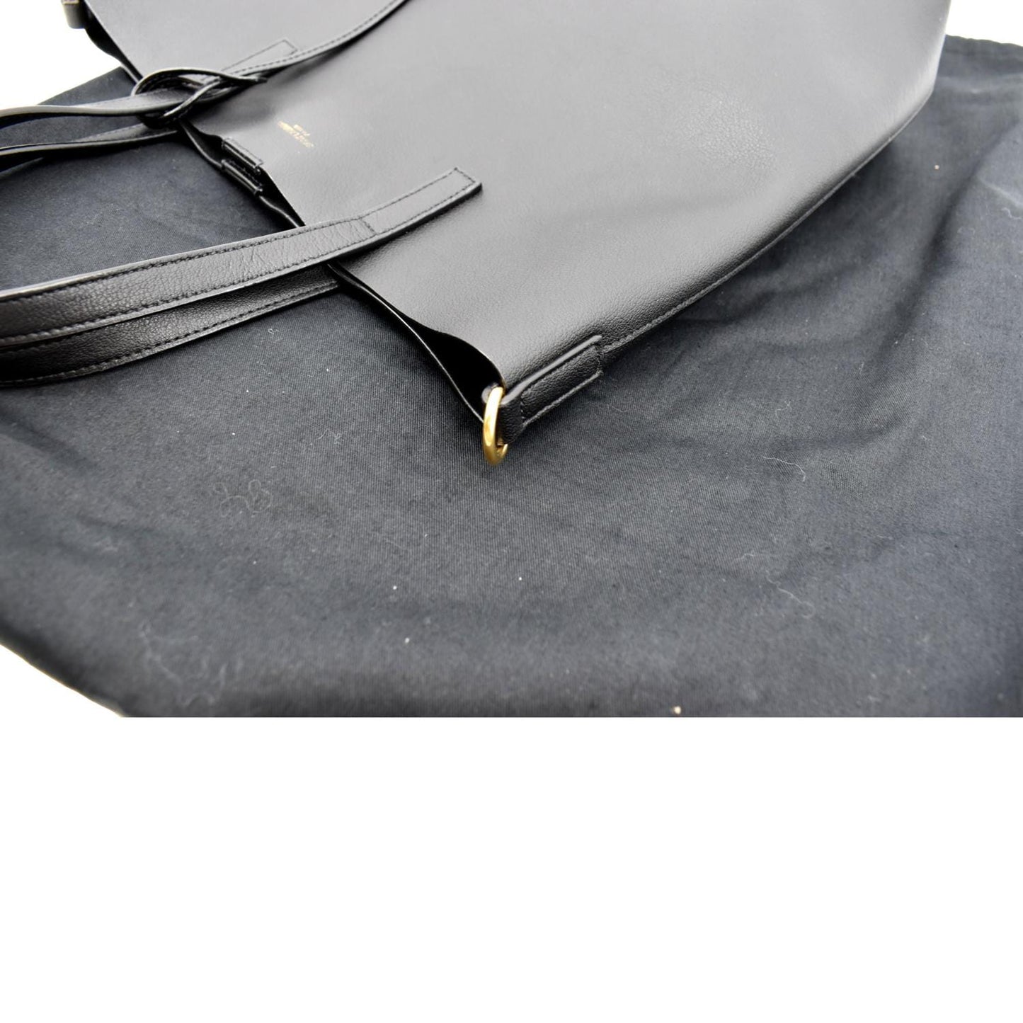 SAINT LAURENT Toy Supple Leather Shopping Tote Bag Black