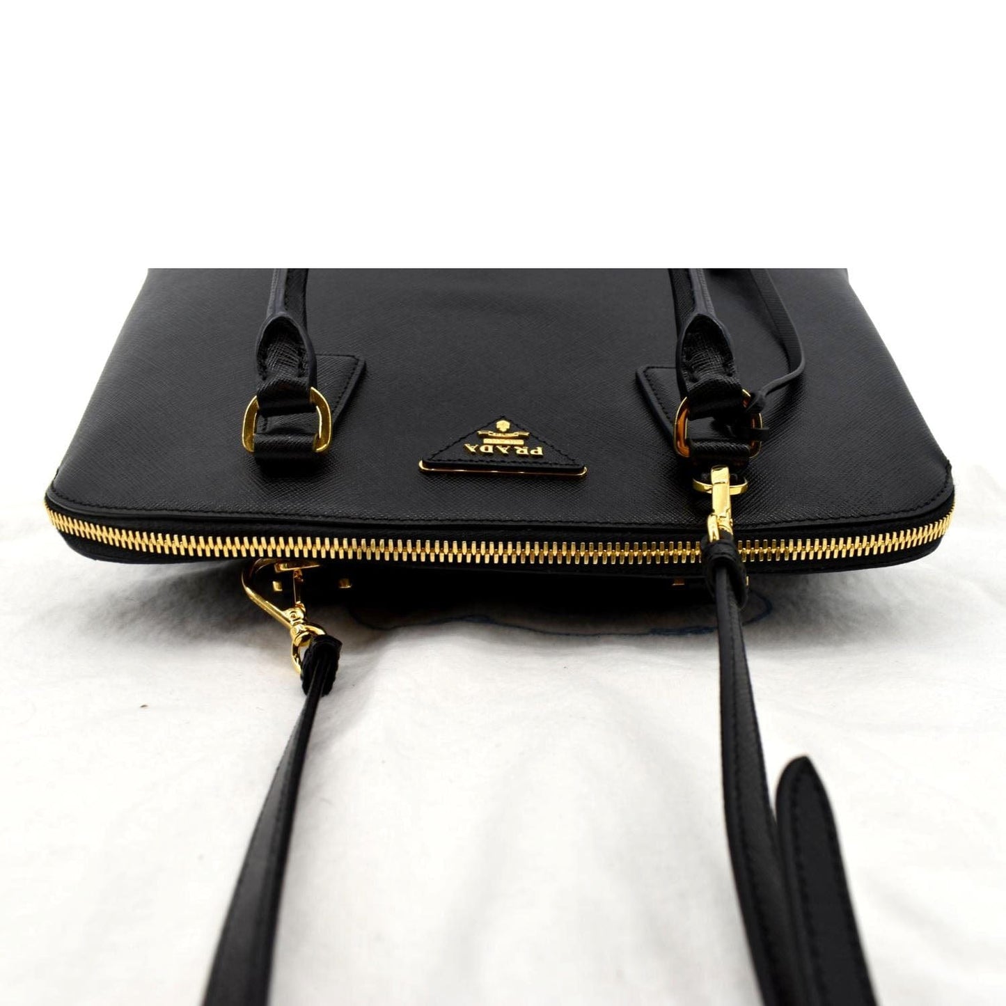 PRADA Lux Medium Promenade Saffiano Leather Shoulder Bag Nero BL0837