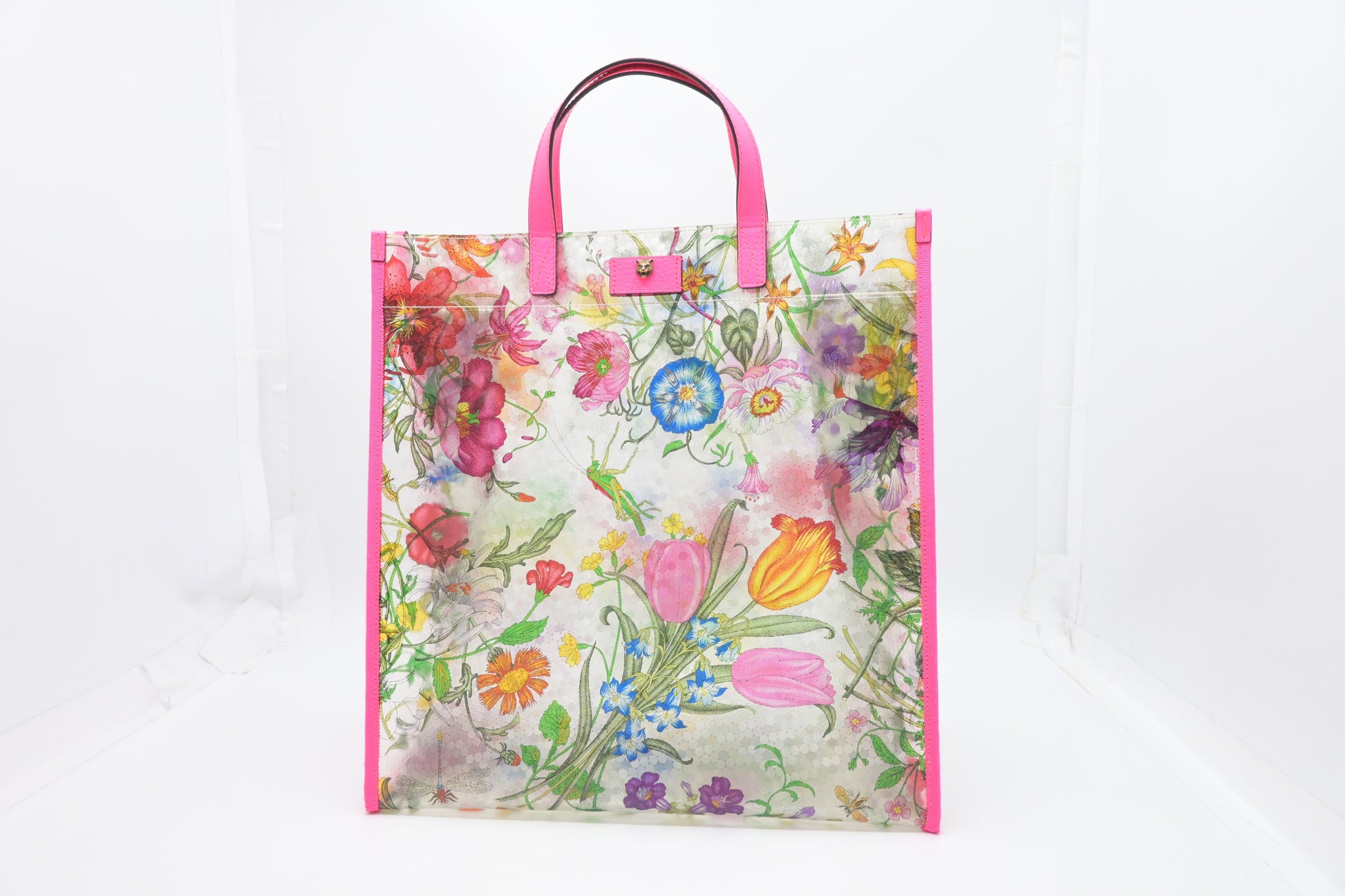 Gucci Tote in Clear Flora Vinyl