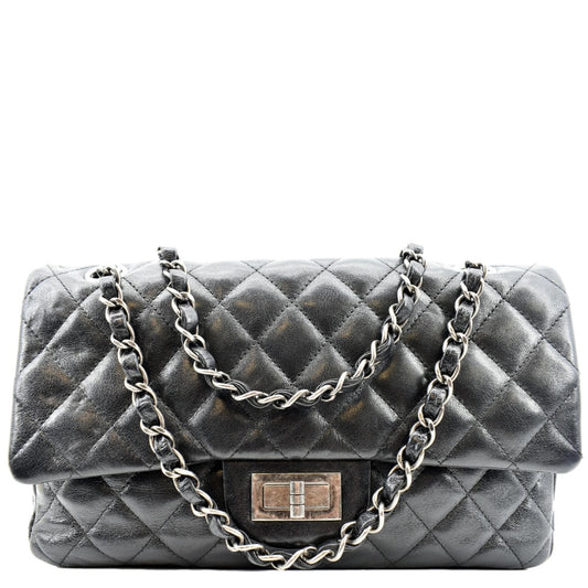 CHANEL Reissue Flap Leather Shoulder Bag Black