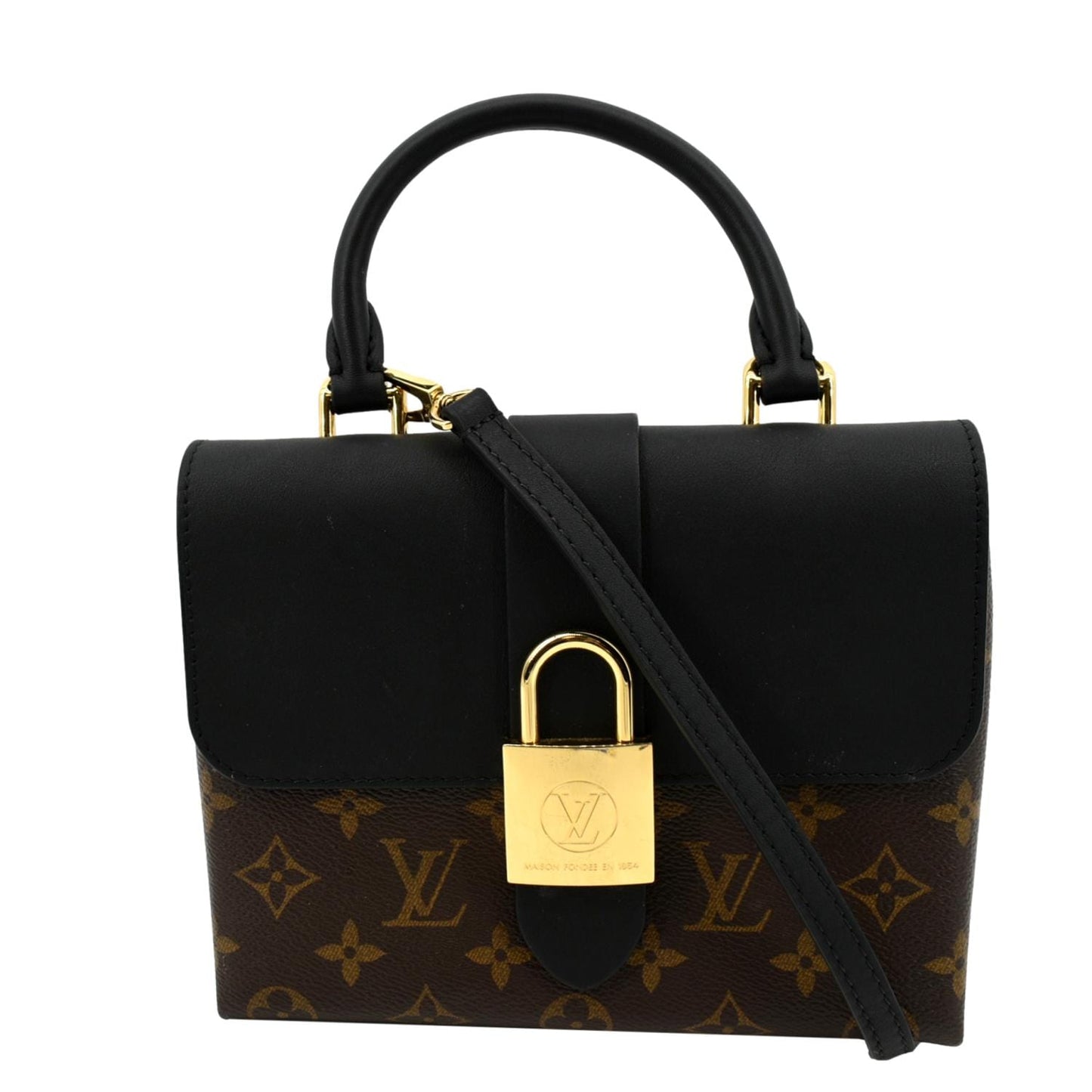 LOUIS VUITTON Locky BB Monogram Canvas Crossbody Bag Brown